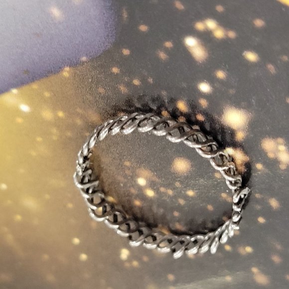 Antique Wedding band size 5 1/2 sterling - Picture 7 of 8